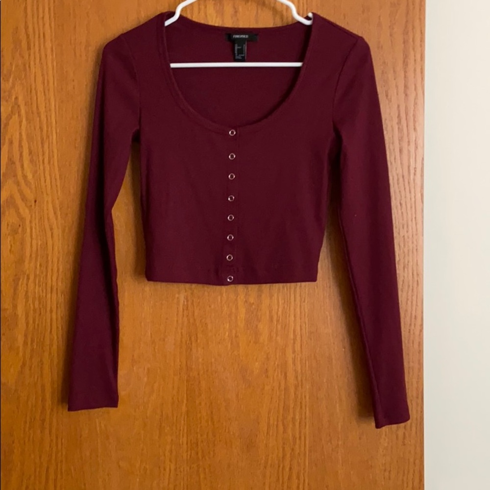 Forever 21 long sleeve crop top